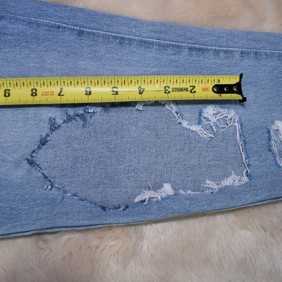 Vervet High Rise Super Destroyed Distressed Jeans Size 27 Blue Denim - Picture 5 of 16